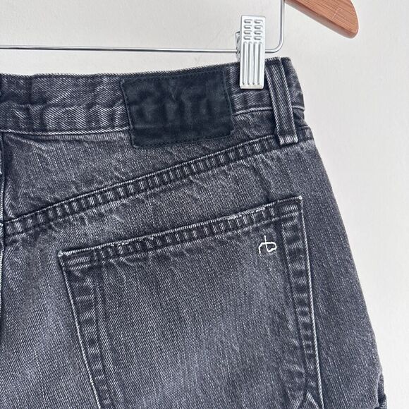 Rag & Bone Jean Shorts Womens 27 Black Mid Rise Exposed Button Fly Festival - Picture 8 of 15